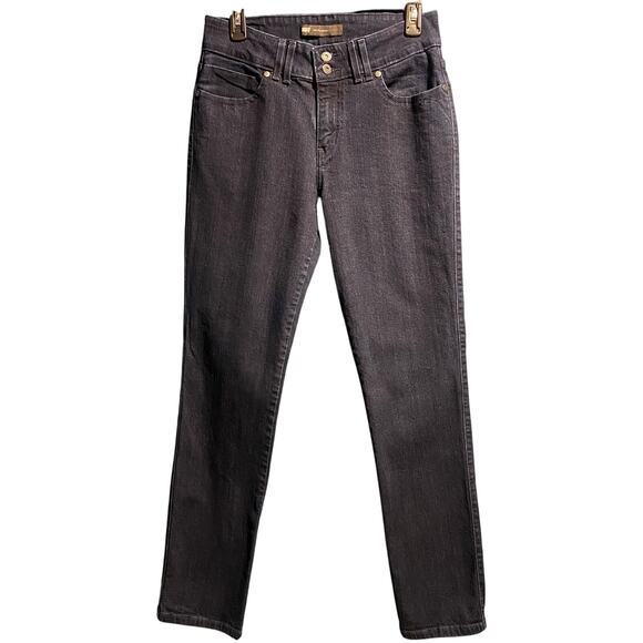 Levi's Size 10 Black tab Mid Rise Skinny Dark Wash Button Pocket - Picture 1 of 9